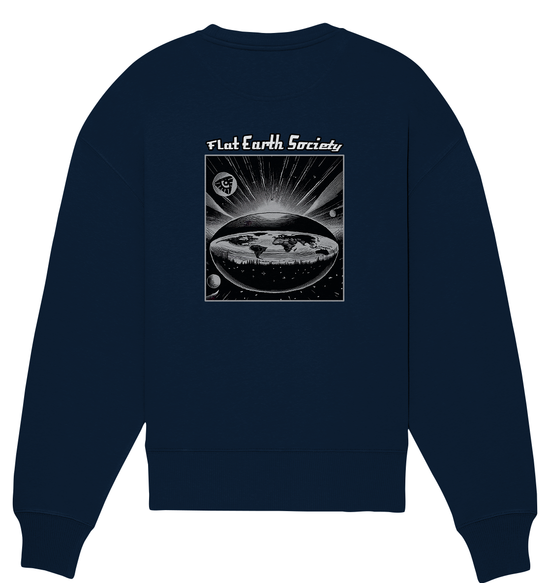 🔥 Flat Earth Society - Organic Oversize Sweatshirt