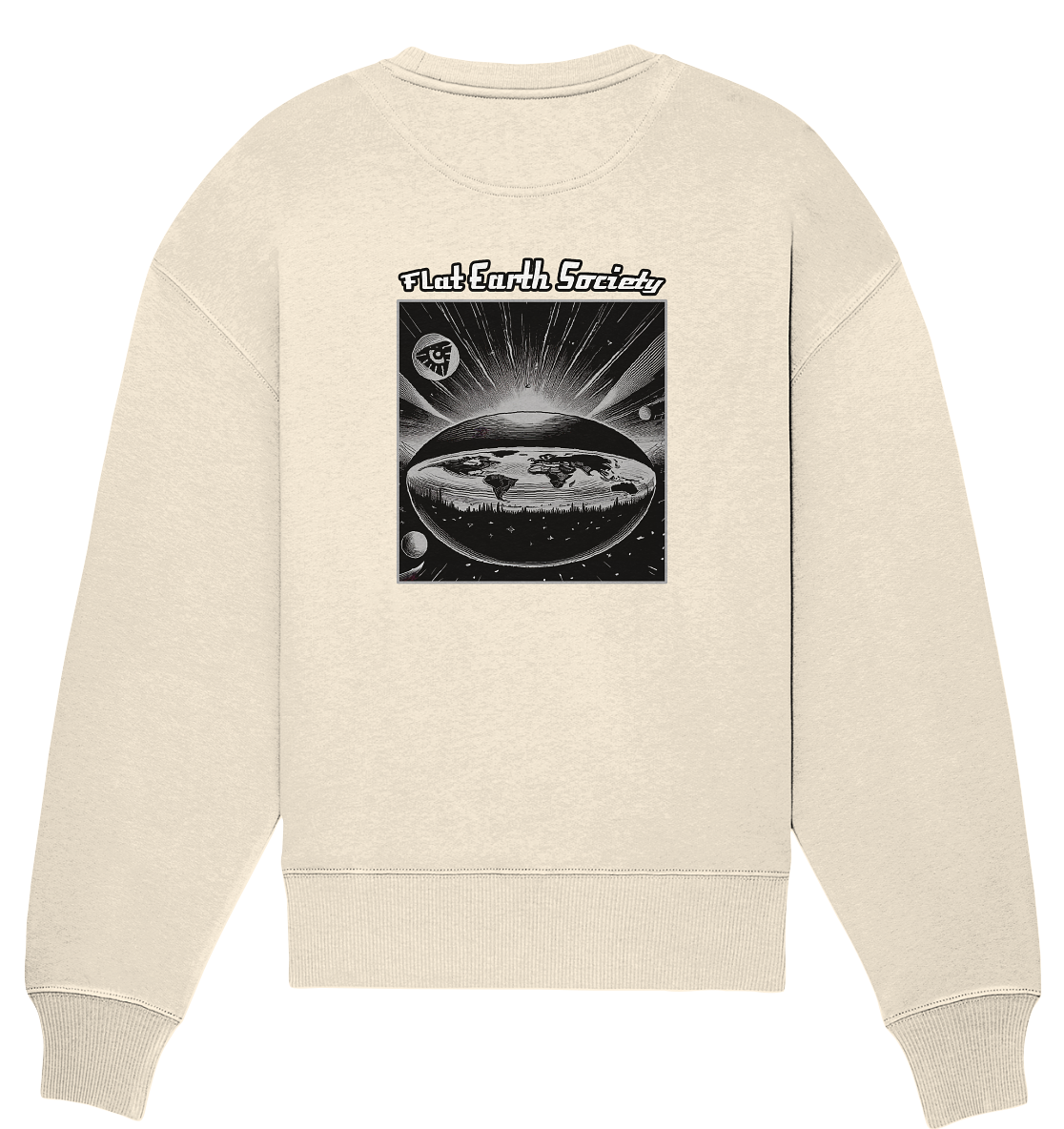 🔥 Flat Earth Society - Organic Oversize Sweatshirt